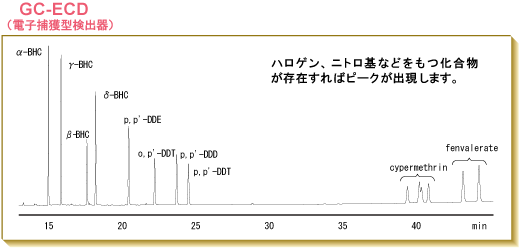 GC-ECD（電子捕獲型検出器）